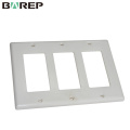 YGC-008 Placa de pared coaxial decorativa eléctrica plástica en blanco